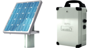 Panneau solaire, centrale de commande et batterie d'extension pour portails électriques